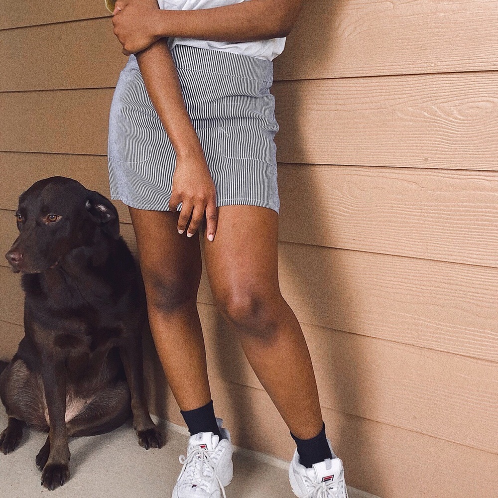 vertical mini skirt